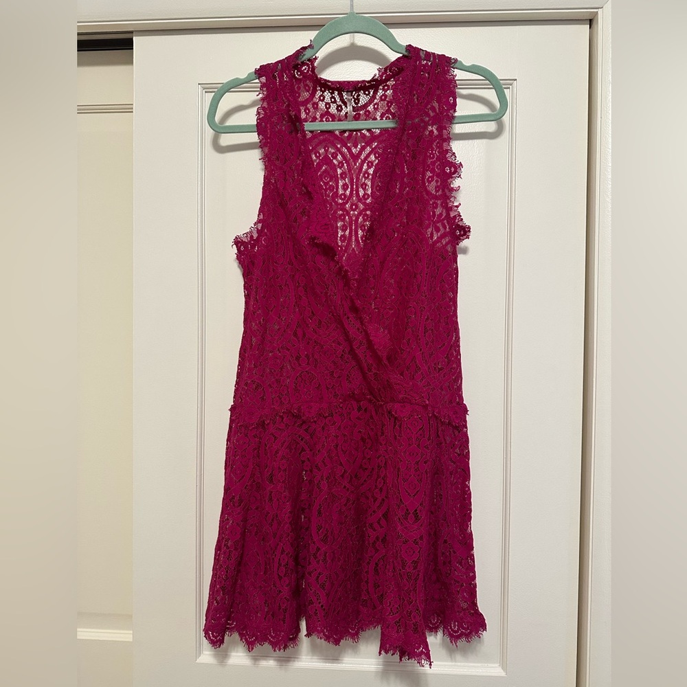 Free People lace purple dress sz XS
